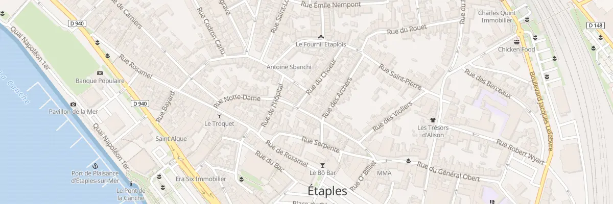 Plan du 30 Rue Notre-Dame à Étaples