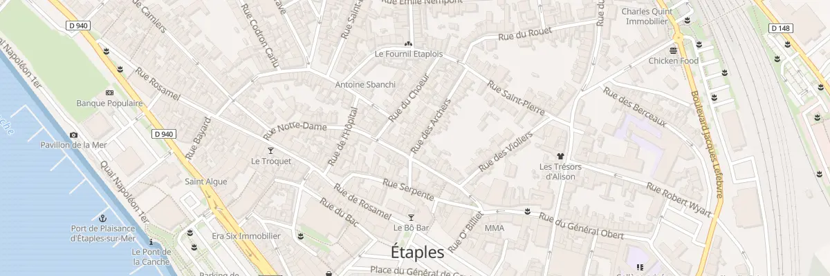 Plan du 5 Rue des Archers à Étaples