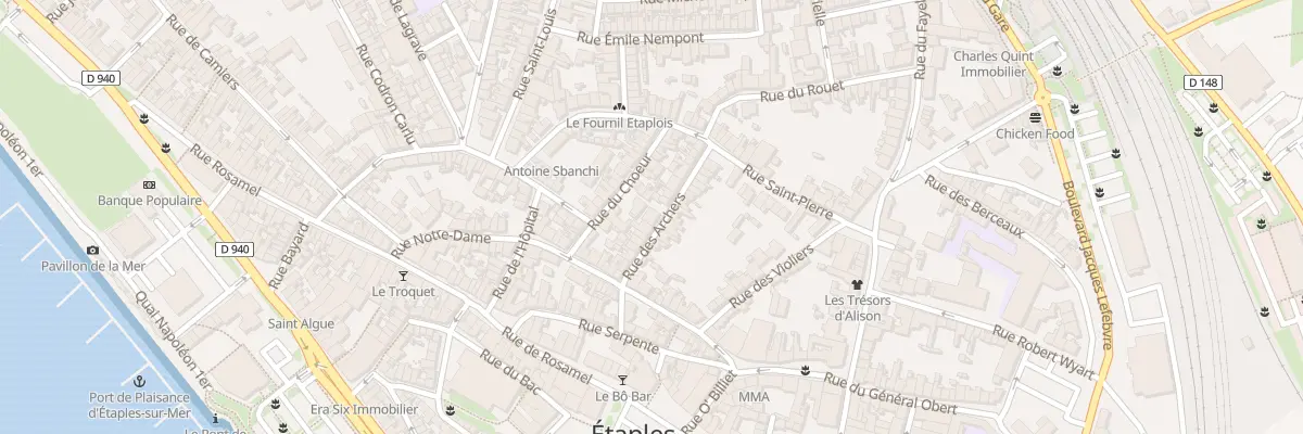 Plan du 13 Rue des Archers à Étaples