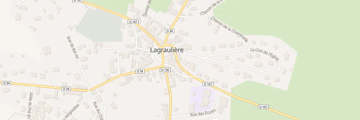 Plan du 1 Rte de la Gare à Lagraulière