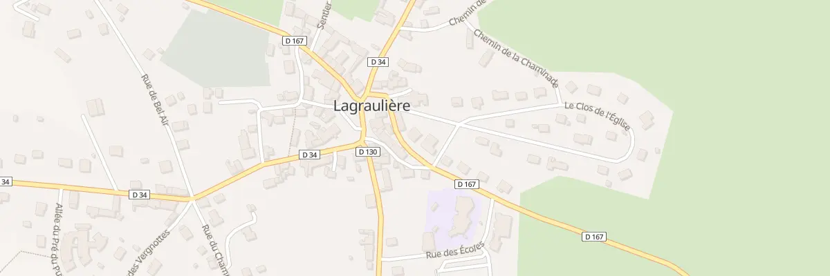 Plan du 3 Rte de la Gare à Lagraulière