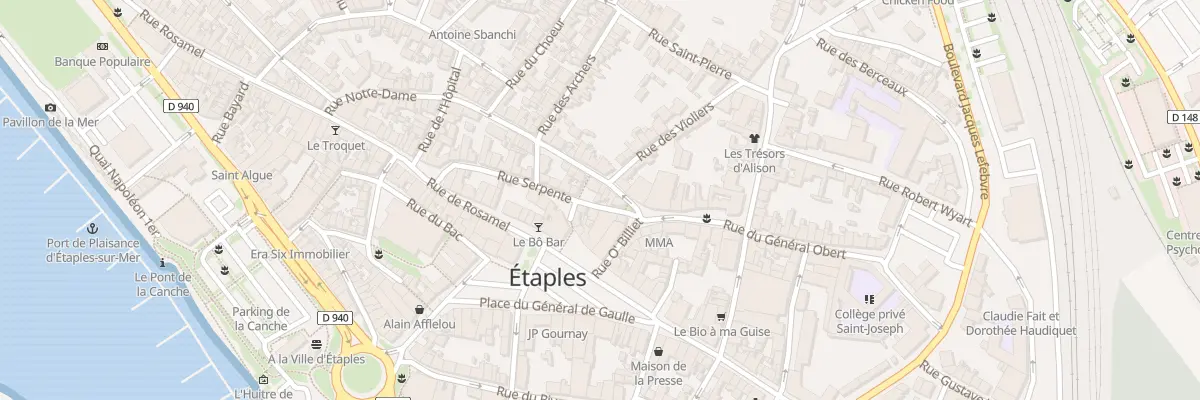 Plan du 6 Rue Serpente à Étaples
