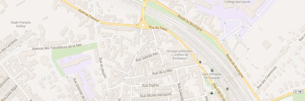 Plan du 2 Rue Gabriel Péri à Étaples
