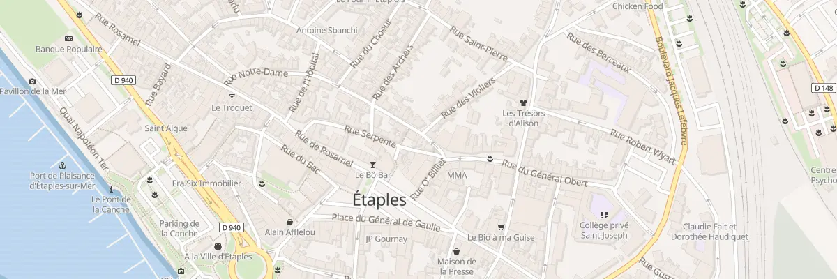 Plan du 6 Rue du Général Obert à Étaples
