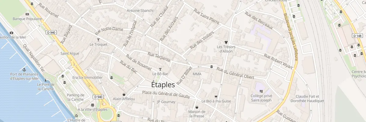 Plan du 10 Rue du Général Obert à Étaples