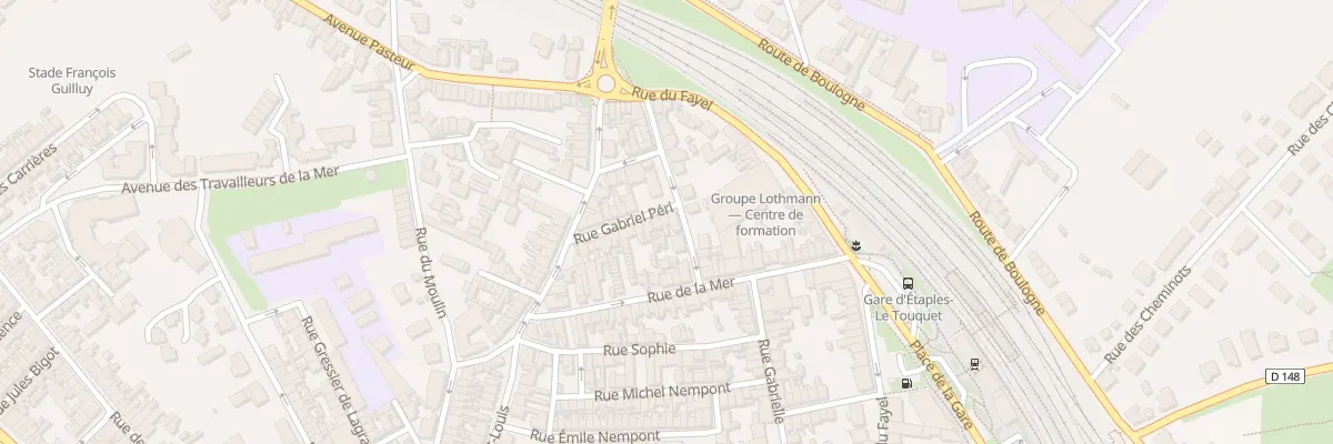 Plan du 1 Rue Gabriel Péri à Étaples