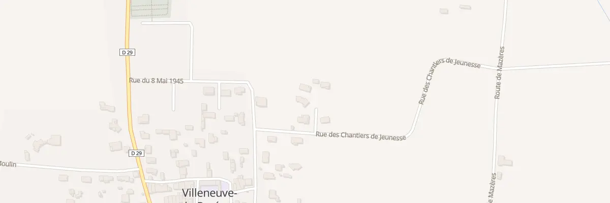 Plan du 7 Rue des Chantiers de Jeunesse à Villeneuve-du-Paréage