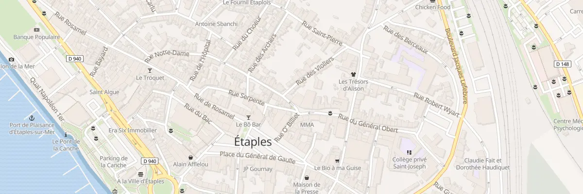 Plan du 1 Rue du Général Obert à Étaples