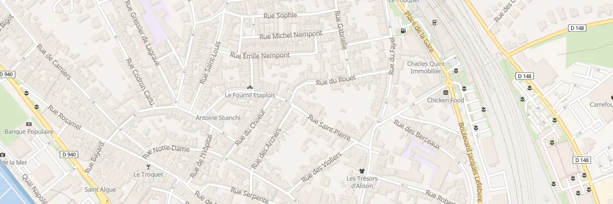 Plan du 34 Rue Saint-Pierre à Étaples