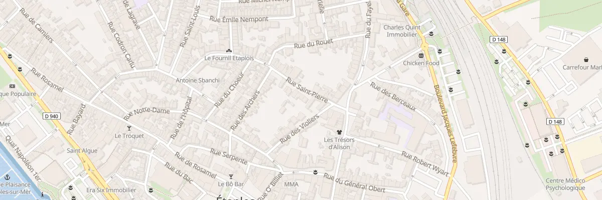 Plan du 7 Rue Saint-Pierre à Étaples