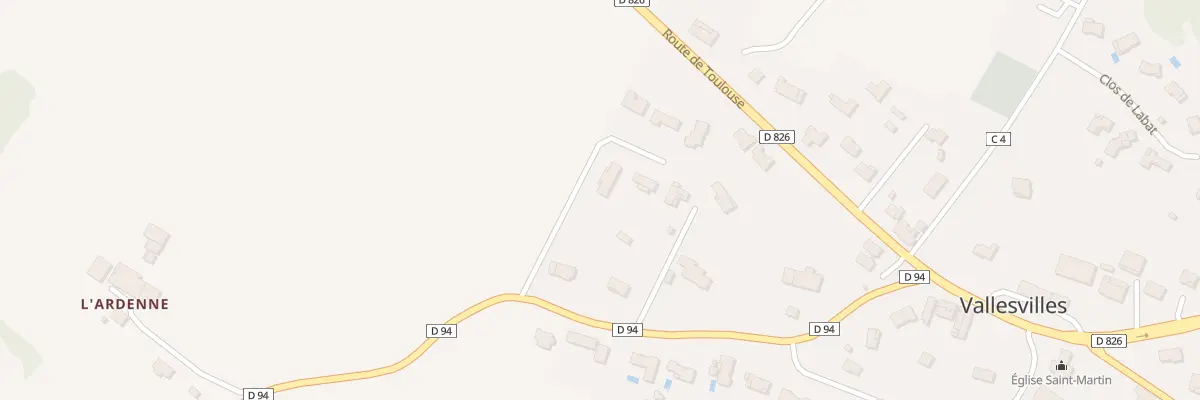 Plan du 1 Imp du Lotissement Albert à Vallesvilles