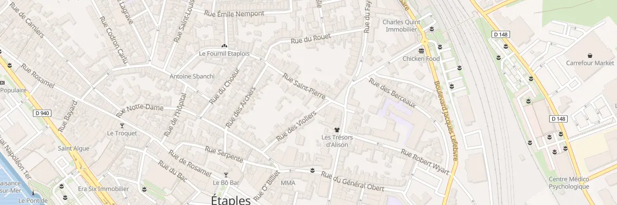 Plan du 19 Rue des Violiers à Étaples