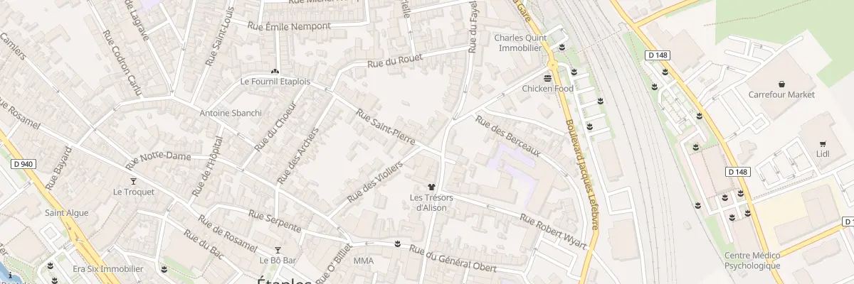 Plan du 2 Rue Saint-Pierre à Étaples
