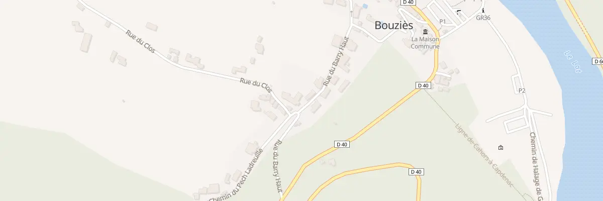 Plan du 167 Rue du Barry Haut à Bouziès