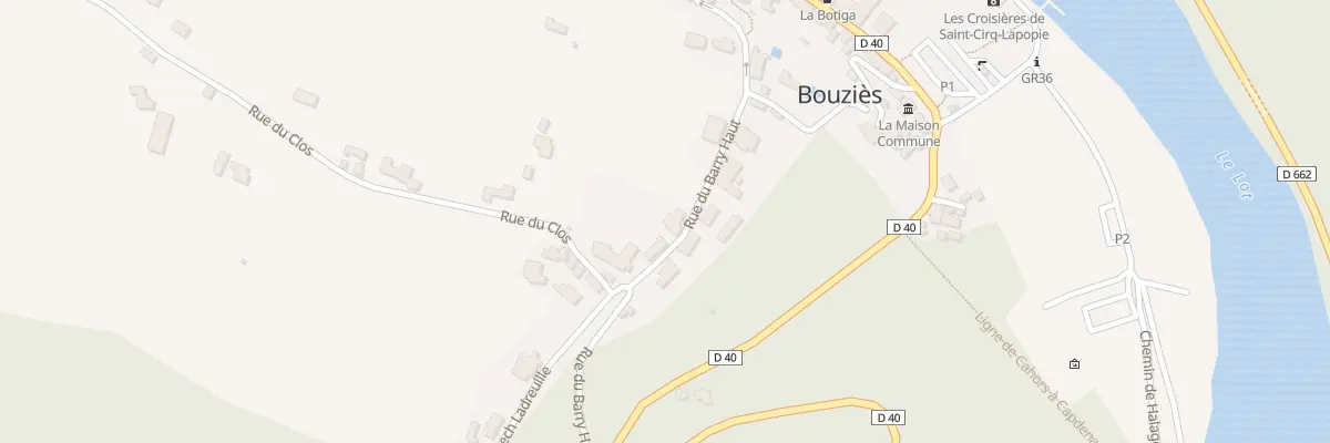 Plan du 195 Rue du Barry Haut à Bouziès