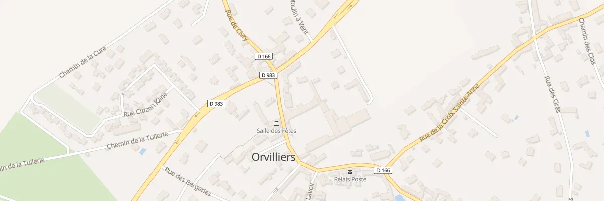 Plan du 3T Rue du Pre St Martin à Orvilliers