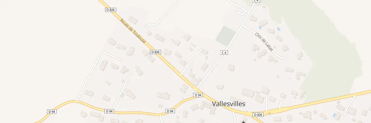 Plan du 194 Rte de Toulouse à Vallesvilles
