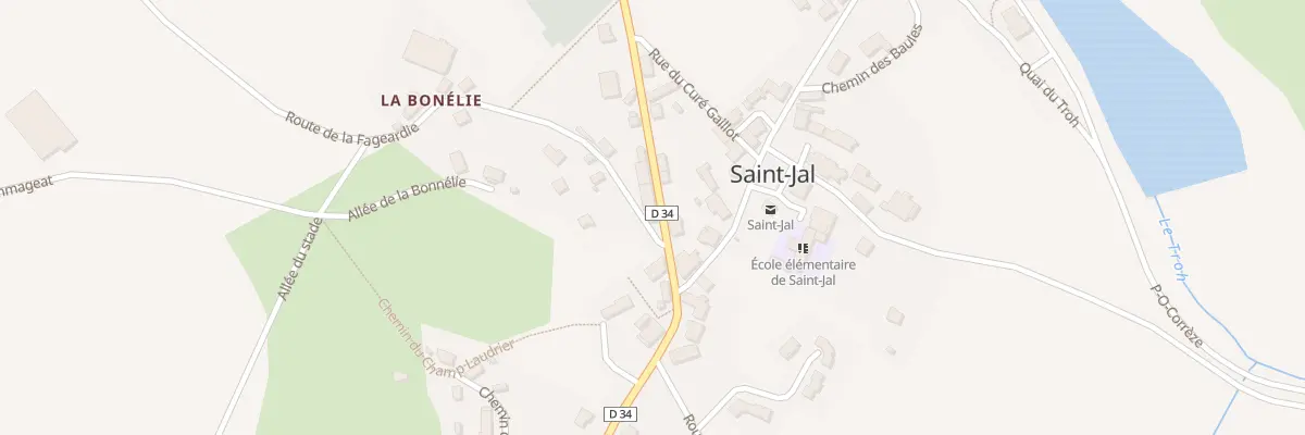 Plan du 2 Rte de la Fageardie à Saint-Jal