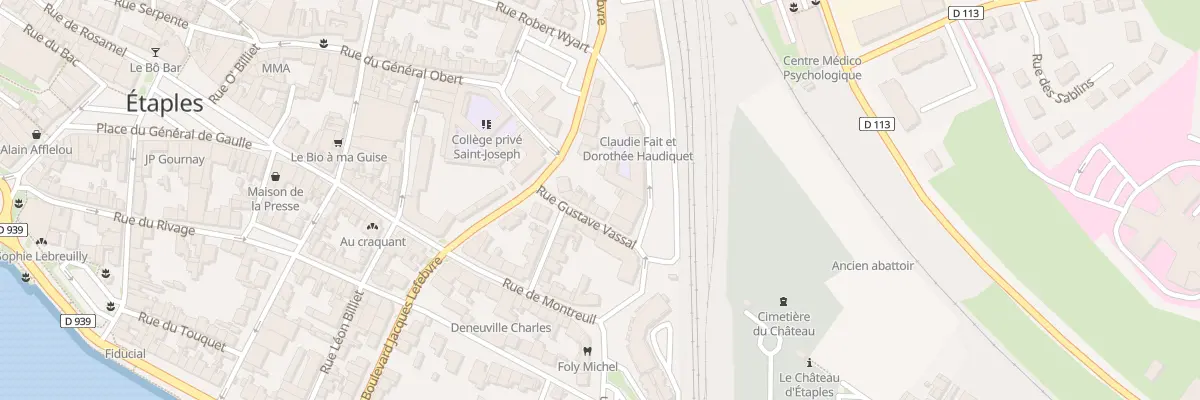 Plan du 5 Rue Gustave Vassal à Étaples