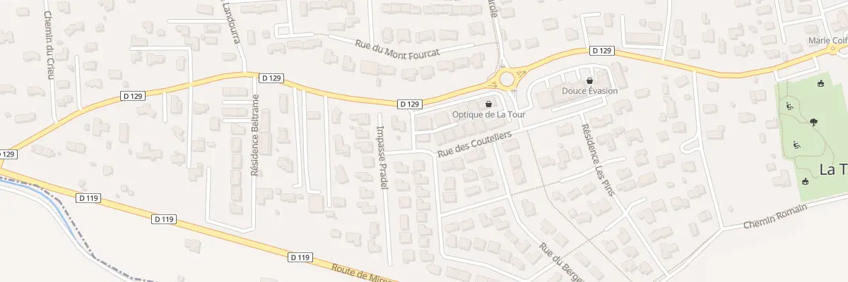 Plan du 1E Rue des Couteliers à La Tour-du-Crieu