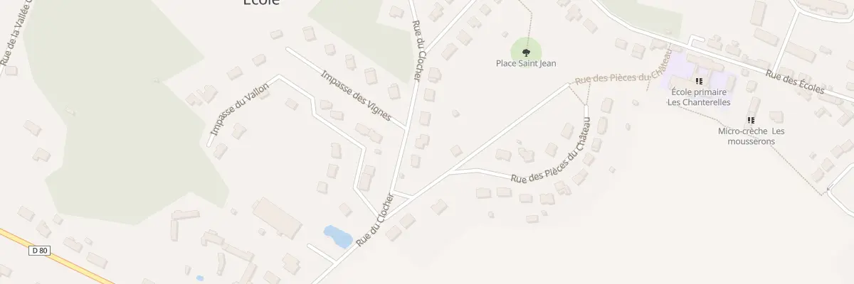 Plan du 21 Rue du Clocher à La Boissière-École
