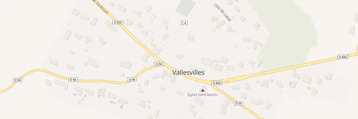 Plan du 4 Rte de Toulouse à Vallesvilles