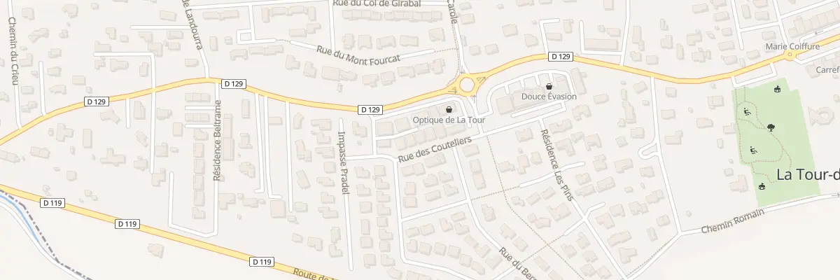 Plan du 1B Rue des Couteliers à La Tour-du-Crieu