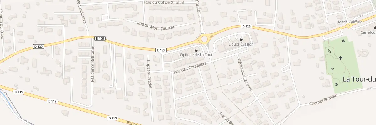 Plan du 1A Rue des Couteliers à La Tour-du-Crieu