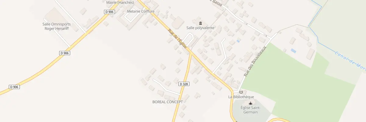 Plan du 4 Rte de Houx à Hanches