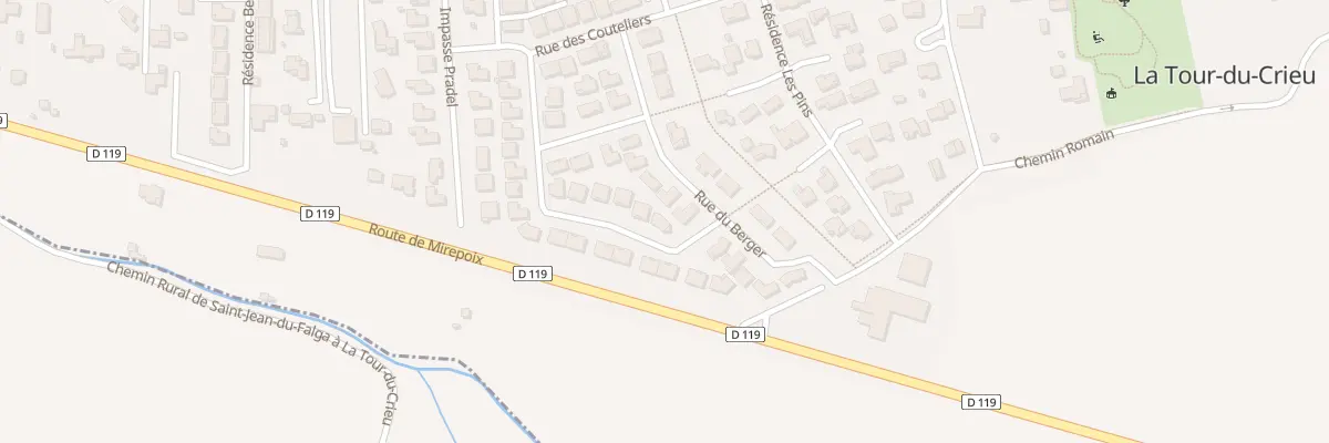 Plan du 25 Rue des Couteliers à La Tour-du-Crieu