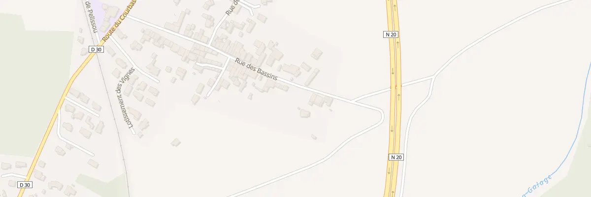 Plan du 62A Rue des Bassins à Varilhes
