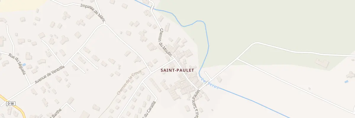 Plan du 38 Ham de Saint Paulet à Saint-Paul-de-Jarrat