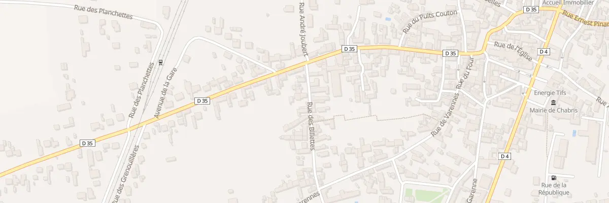 Plan du 8 Rue des Billettes à Chabris