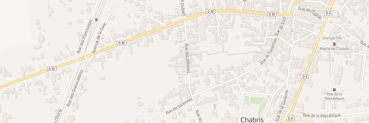 Plan du 22 Rue des Billettes à Chabris