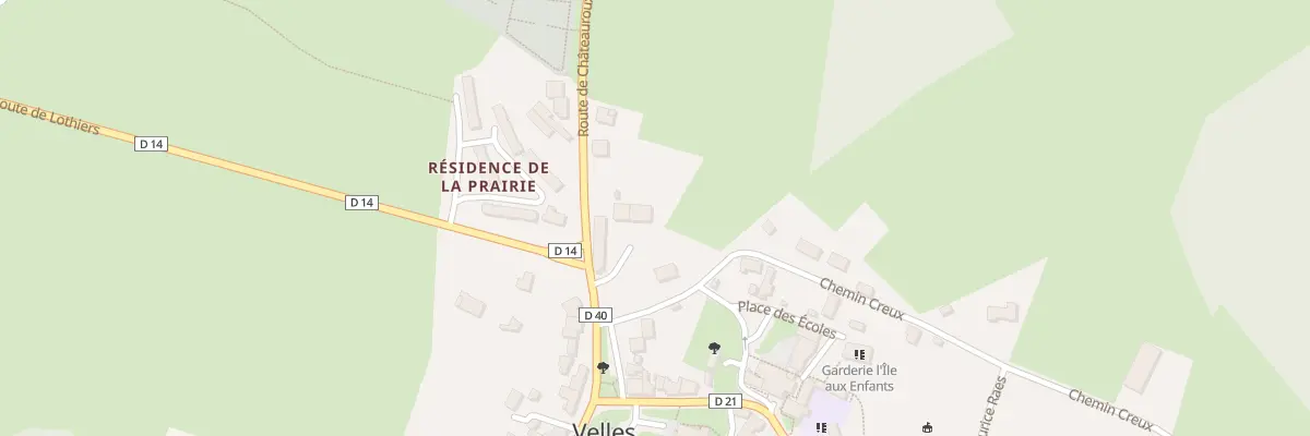Plan du 1 Rte de Chateauroux à Velles