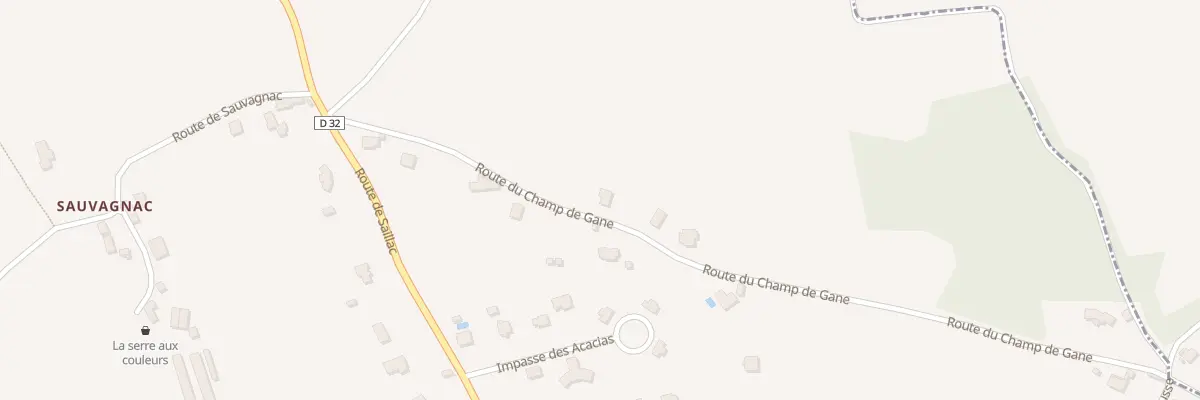 Plan du 251 Rte du Champ de Gane à Cavagnac