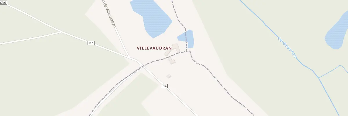 Plan de Villevaudran à Vernou-en-Sologne