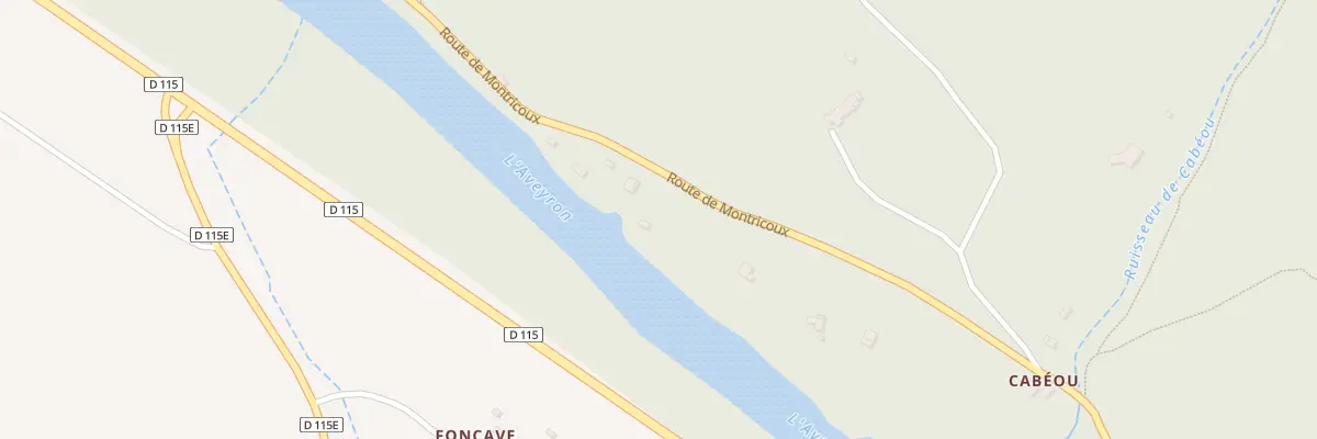 Plan du 2015 Rte de Montricoux à Bruniquel