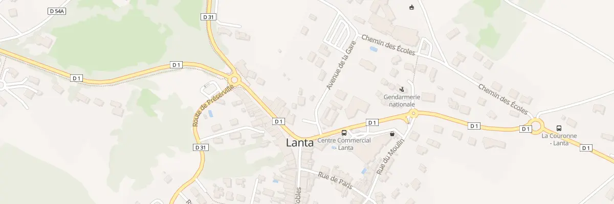 Plan du 2 Av de la Gare à Lanta