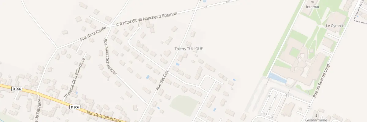 Plan du 12 Rue des Gas à Hanches