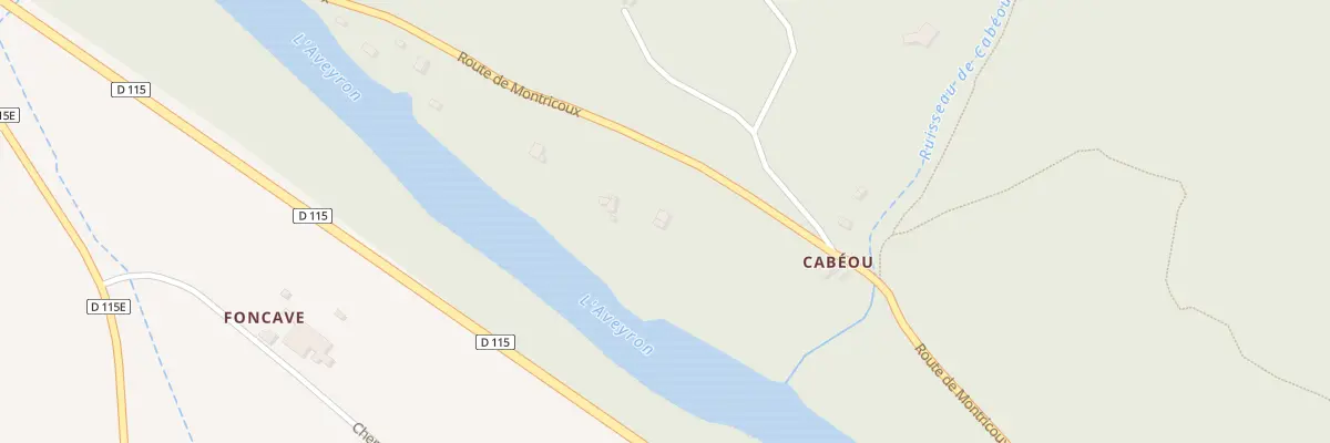 Plan du 1823 Rte de Montricoux à Bruniquel
