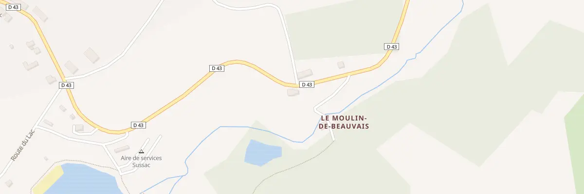 Plan du 5092 Moulin de Beauvais à Sussac