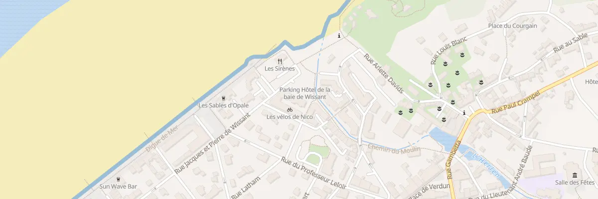 Plan de la Rue Jacques et Pierre Wissant à Wissant