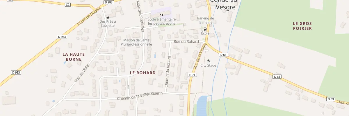 Plan du 3 Che du Rohard à Condé-sur-Vesgre