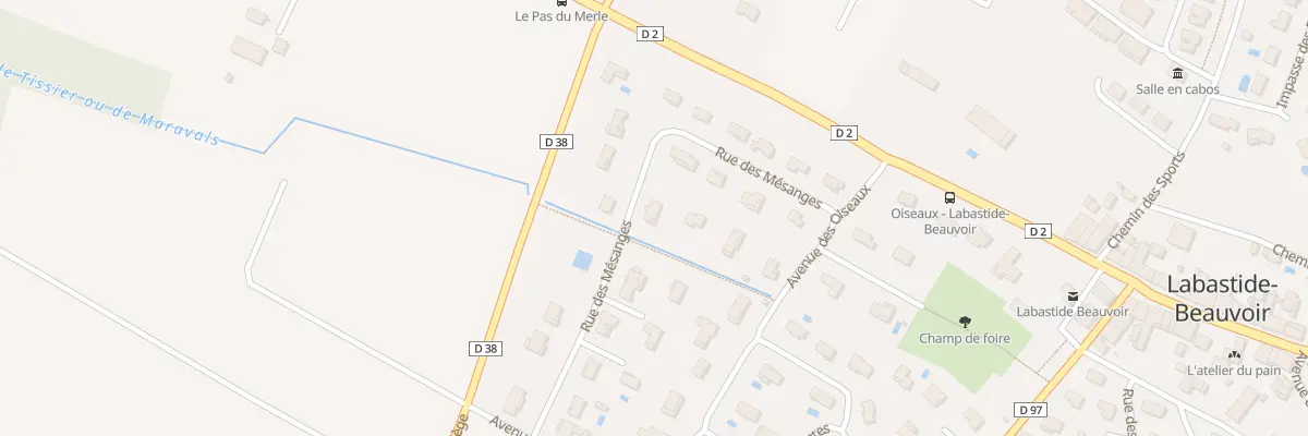Plan du 8 Rue des Mésanges à Labastide-Beauvoir