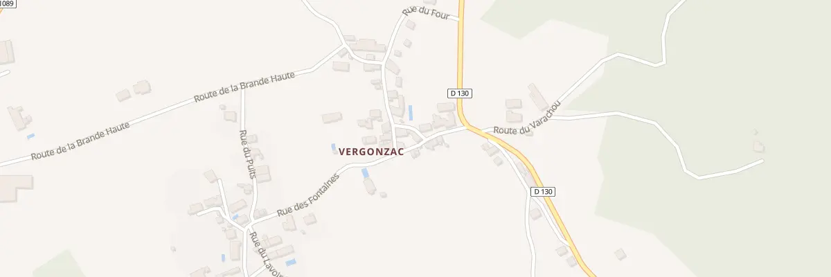 Plan du 5239 Vergonzac à Aubazines