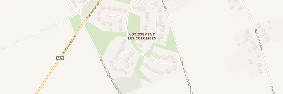 Plan du 59 Rue du Lot Les Colombes à Coulmiers