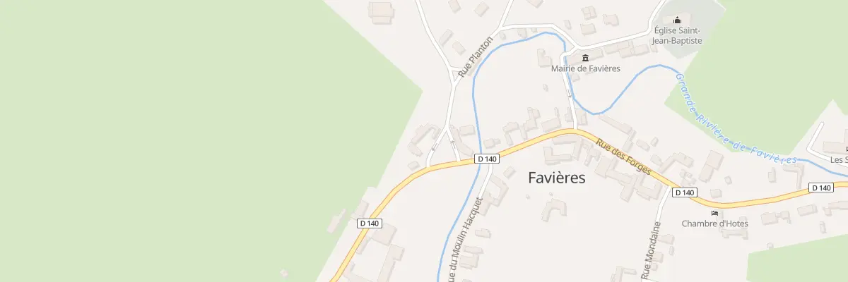 Plan du 9001 Rue des Freres Caudron à Favières