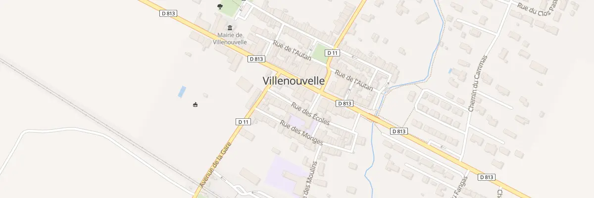 Plan du 13 Rue des Ecoles à Villenouvelle