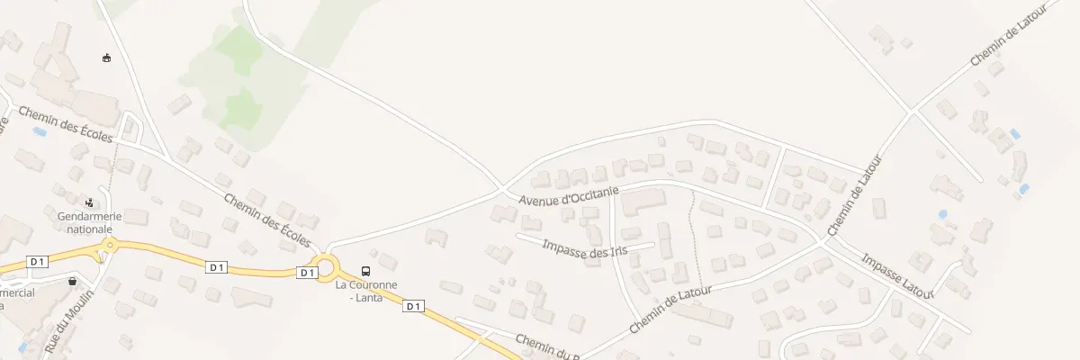 Plan du 1 Av d’Occitanie à Lanta